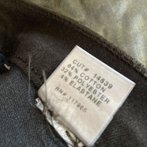 J Brand Jeans Womens 25 Super Skinny Coated Black Tar Dark Bronze Metallic‎ NEW - Picture 13 of 14